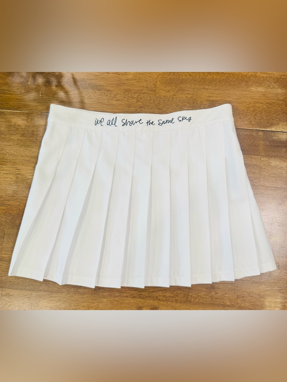 Mayfair The Label White Pleated Tennis Skirt XXL Embroidered Mini Skirt